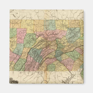 Karte von Pennsylvania und New Jersey Magnet