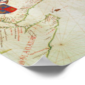 Karte von Persien, Arabien und Indien Poster (Ecke)