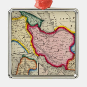 Karte von Persien, die Türkei in Asien Afghanista Ornament Aus Metall