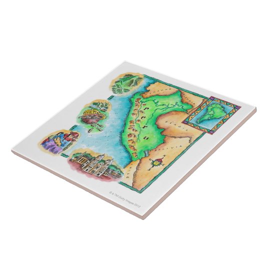 Karte von Peru Fliese (Seite)