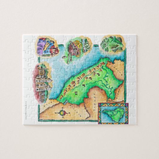 Karte von Peru Puzzle (Horizontal)