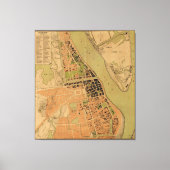 Karte von Phnom Penh, Kambodscha (ca. 1920) Leinwanddruck (Vorderseite)