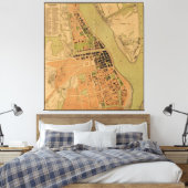 Karte von Phnom Penh, Kambodscha (ca. 1920) Leinwanddruck (Insitu (Schlafzimmer))