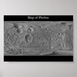 Karte von Phobos Poster