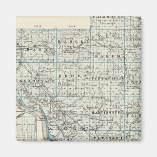 Karte von Pike Landkreis und Pittsfield Magnet