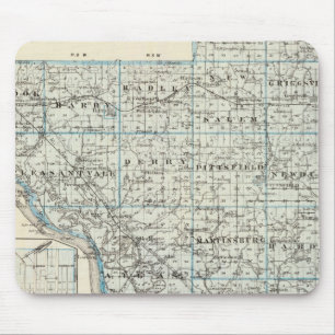 Karte von Pike Landkreis und Pittsfield Mousepad