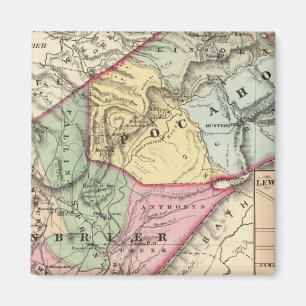 Karte von Pocohontas, Greenbrier-Landkreis Magnet