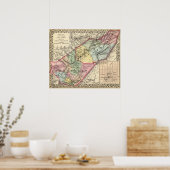 Karte von Pocohontas, Greenbrier-Landkreis Poster (Küche)