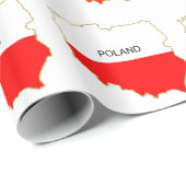 KARTE VON POLEN GESCHENKPAPIER (Rolleneckpunkt)