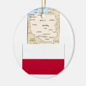 KARTE VON POLEN, POLNISCHE FLAGGE KERAMIK ORNAMENT (Links)