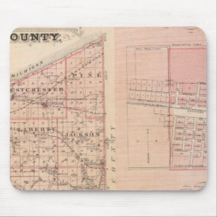 Karte von Porter Landkreis mit Chesterton, Hebron Mousepad