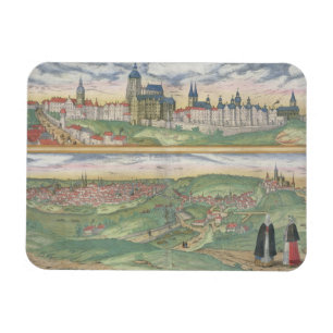 Karte von Prag, von "Civitates Orbis Terrarum" von Magnet
