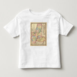 Karte von Preston, Taylor, Barbour, Tucker Kleinkind T-shirt