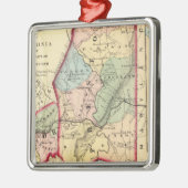 Karte von Preston, Taylor, Barbour, Tucker Landkre Silbernes Ornament (Links)