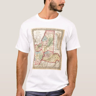Karte von Preston, Taylor, Barbour, Tucker T-Shirt