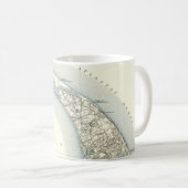 Karte von Provincetown Cape Cod Massachusetts Kaffeetasse (VorderseiteRechts)