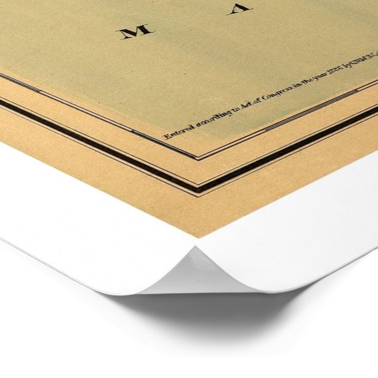 Karte von Puerto Rico durch Colton 1886 Poster (Ecke)