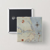 Karte von Raleighs Virginia Button (Vorne & Hinten)
