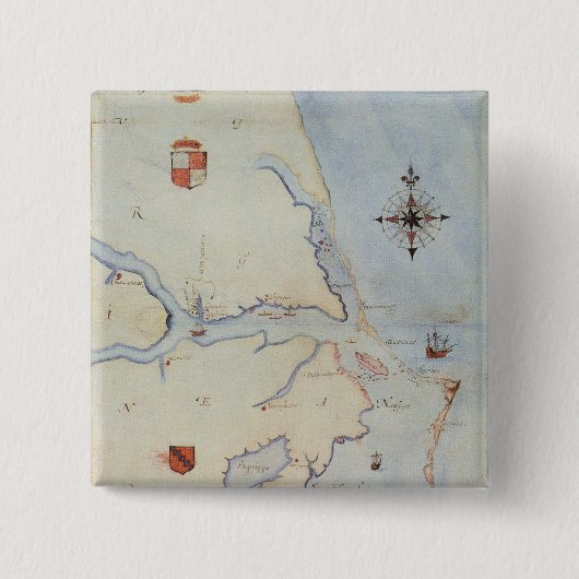 Karte von Raleighs Virginia Button (Vorderseite)
