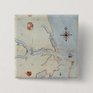 Karte von Raleighs Virginia Button