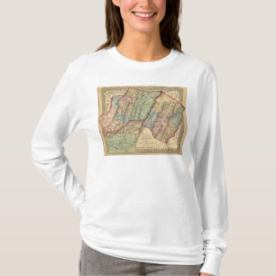 Karte von Randolph, Pendleton-Landkreise T-Shirt