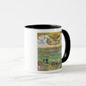 Karte von Regensburg, von 'Civitates Orbis Tasse (VorderseiteRechts)