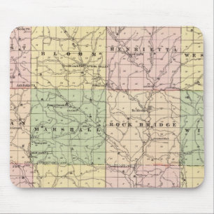 Karte von Richland Landkreis, Staat von Wisconsin Mousepad