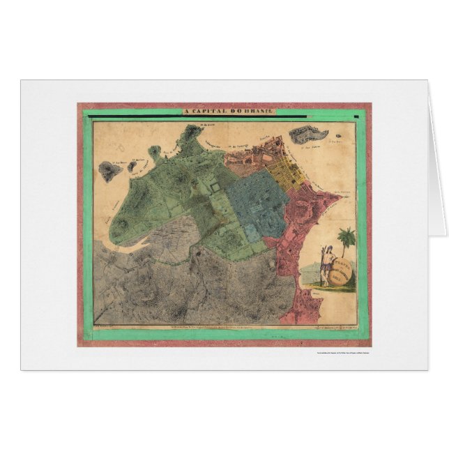 Karte von Rio de Janeiro durch Michellerie 1831 (Vorderseite (Horizontal))