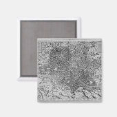 Karte von Rom, 1579 Magnet (Vorderseite/Rückseite)