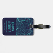 Karte von Rom Gepäckanhänger (Rückseite horizontal)