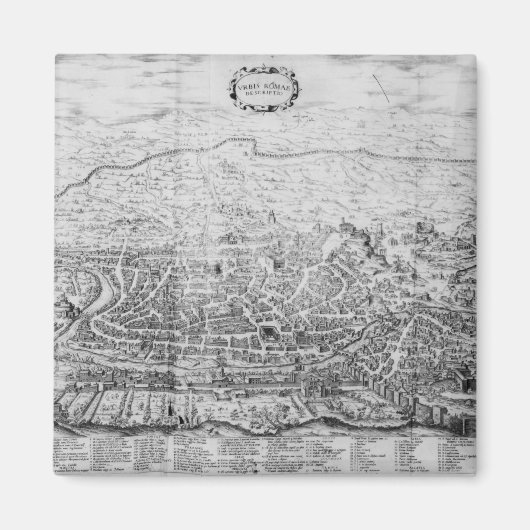 Karte von Rom Magnet (Vorne)