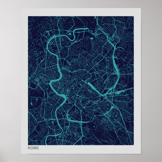 Karte von Rom Poster (Vorne)