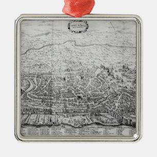 Karte von Rom Silbernes Ornament