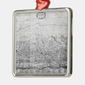Karte von Rom Silbernes Ornament (Links)