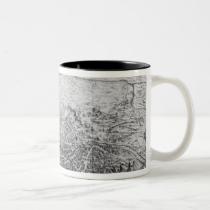Karte von Rom Zweifarbige Tasse