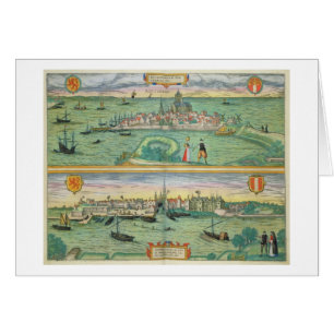 Karte von Rotterdam und von Gouda, von 'Civitates