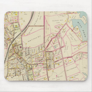 Karte von Rye, New York Mousepad