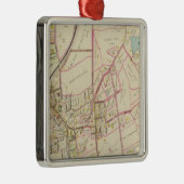 Karte von Rye, New York Ornament Aus Metall (Rechts)