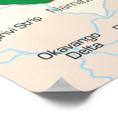 Karte von Sambia Poster (Ecke)