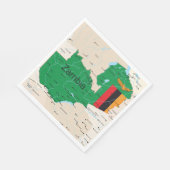 Karte von Sambia Serviette (Ecke)