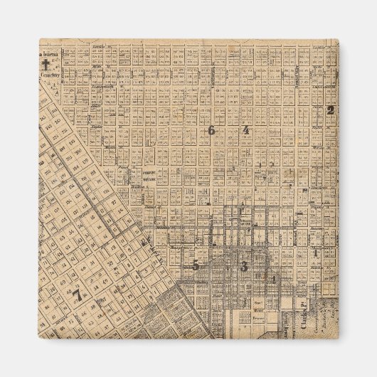 Karte von San Francisco Magnet (Vorne)