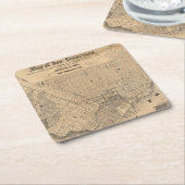 Karte von San Francisco Rechteckiger Pappuntersetzer (angewinkelt)