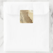 Karte von San Joaquin Quadratischer Aufkleber (Tasche)
