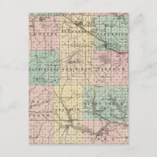 Karte von Sauk Landkreis und Kilbourn City