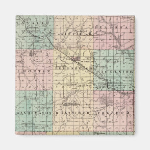 Karte von Sauk Landkreis und Kilbourn City Magnet