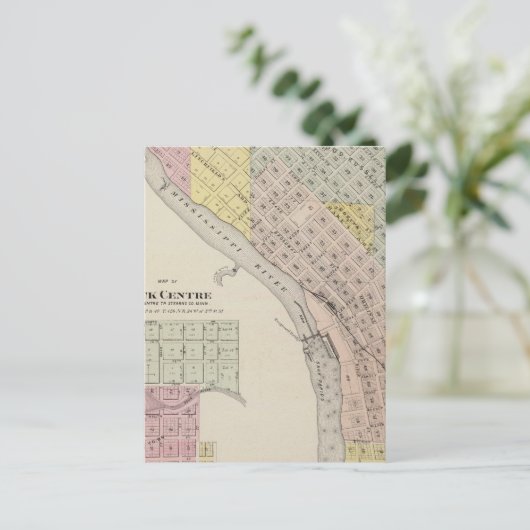 Karte von Sauk Rapids, Karte von Sauk Center, Minn (Stehend Vorderseite)