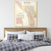 Karte von Sauk Rapids, Karte von Sauk Center, Minn Leinwanddruck (Insitu (Schlafzimmer))