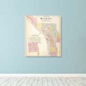 Karte von Sauk Rapids, Karte von Sauk Center, Minn Leinwanddruck (Insitu (Holzboden))