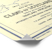 Karte von Schottland 1899 mit schottischen Clans Poster (Ecke)