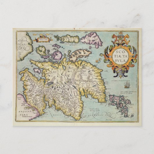 Karte von Schottland | Miliaria Scotia (Vorderseite)